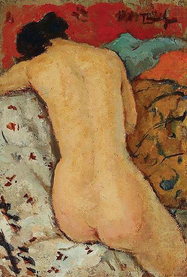 Nicolae Tonitza Nud i iatac, ulei pe carton, china oil painting image
